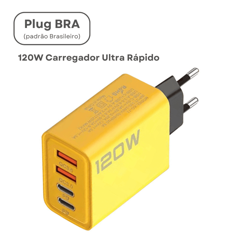 Carregador Celular Ultra Rápido - 120W