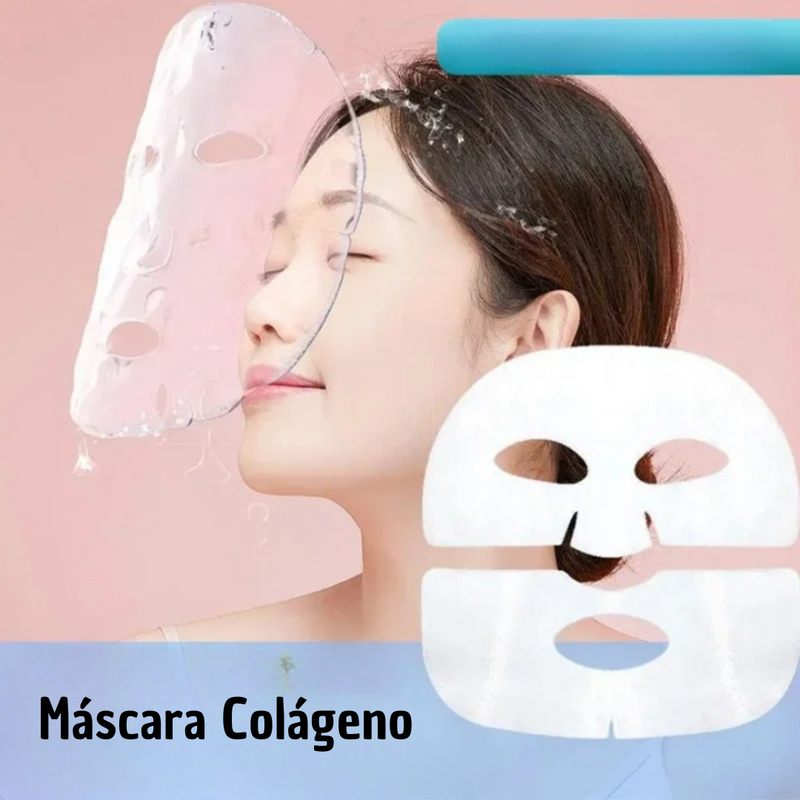 Máscara facial de biocolágeno