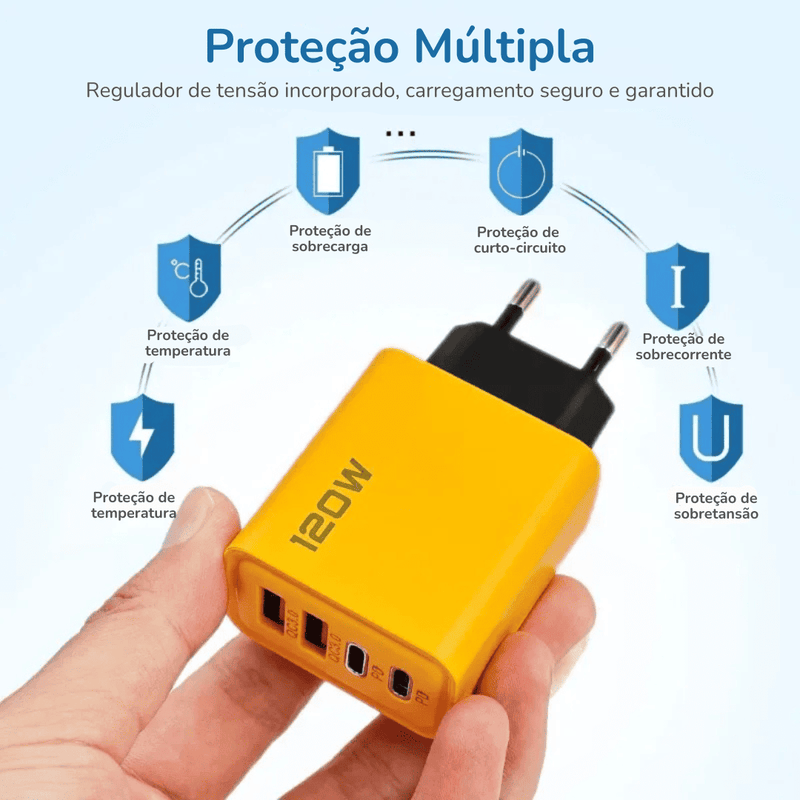 Carregador Celular Ultra Rápido - 120W