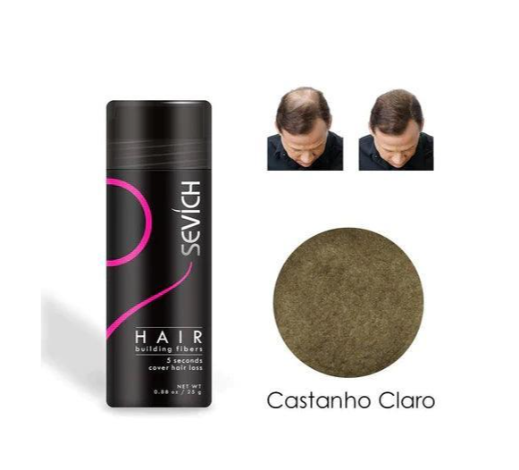 Pó Em Fibra De Queratina - Anti-Calvície - HairFiber Sevích™