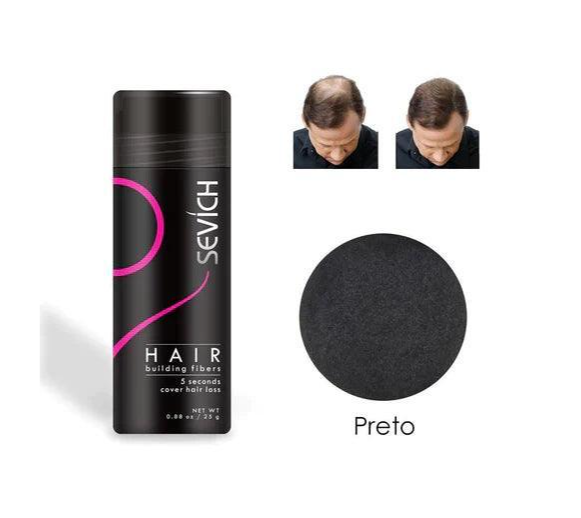 Pó Em Fibra De Queratina - Anti-Calvície - HairFiber Sevích™