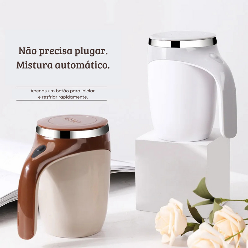 Caneca Mixer Térmica com Rotação Magnética