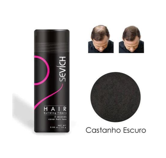 Pó Em Fibra De Queratina - Anti-Calvície - HairFiber Sevích™