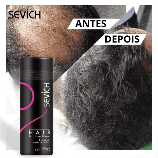 Pó Em Fibra De Queratina - Anti-Calvície - HairFiber Sevích™