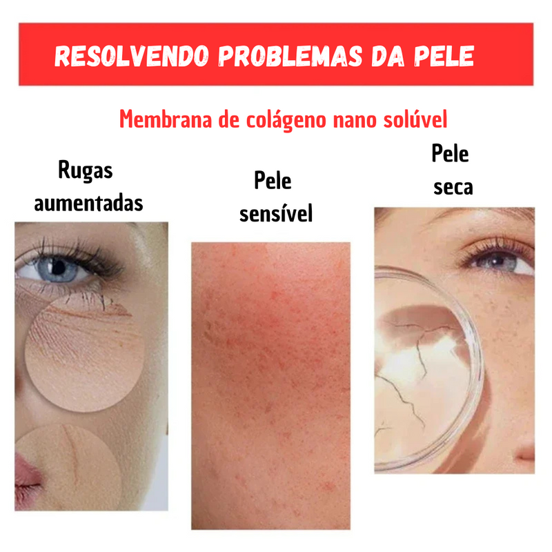 Máscara facial de biocolágeno