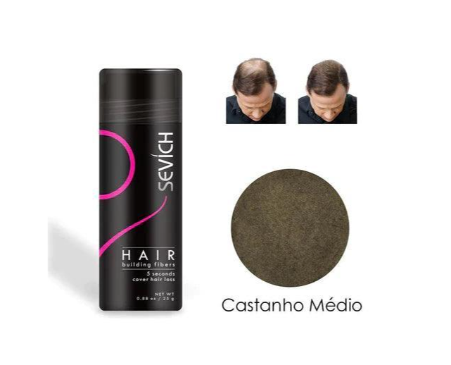 Pó Em Fibra De Queratina - Anti-Calvície - HairFiber Sevích™