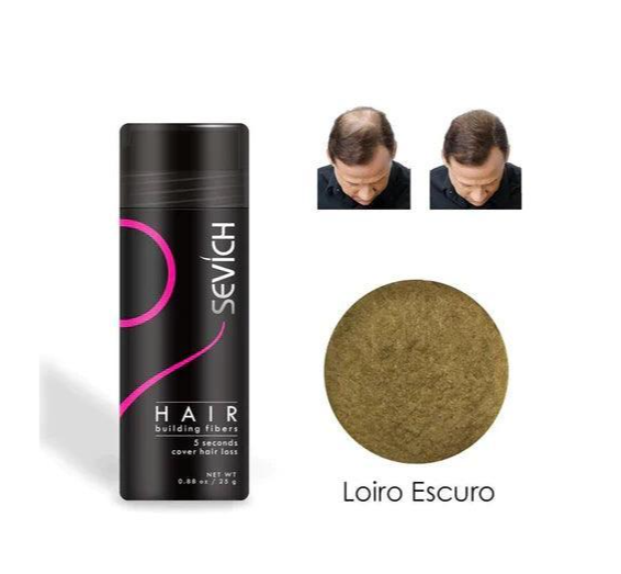 Pó Em Fibra De Queratina - Anti-Calvície - HairFiber Sevích™